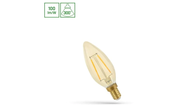 LED ŚWIECOWA E-14 230V 4.9W COG WW RETROSHINE SPECTRUM