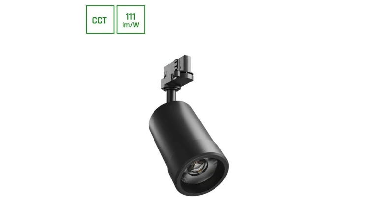 PAVA BASIC NA SZYNOPRZEWÓD 3F 20W 3CCT 230V 20-45ST IP20 RA80 84X136X185MM CZARNY