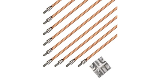 Uziom kompletny kuty pomiedziowany / miedziowany St/Cu powłoka 100 um Cu 14,2mm 9m