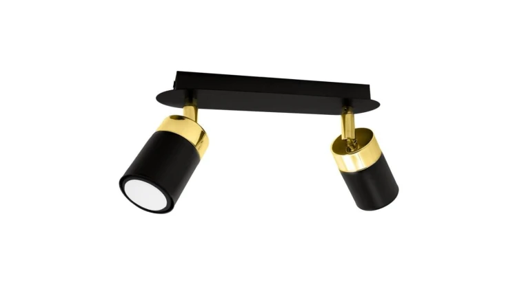 Lampa sufitowa JOKER BLACK/GOLD 2xGU10 MLP6124 Milagro