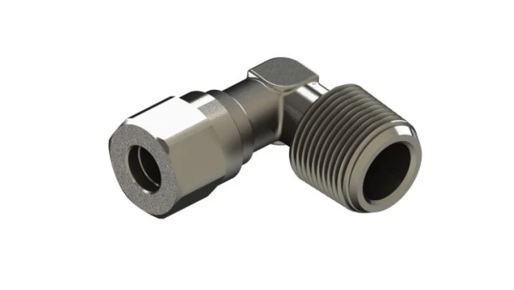 Adapter gwintowany typu kolanko gwint – rura BSP 1/8 męskie Wciskane 6 mm RS PRO Złączka kolankowa 1/8 in Male
