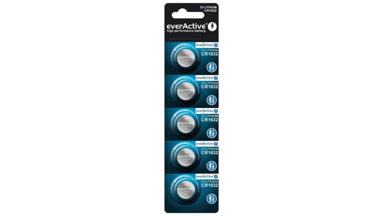 5 x bateria litowa mini everActive CR1632