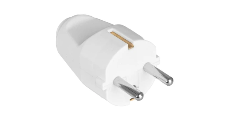 Wtyk schuko biały na kabel VA0280 VAYOX