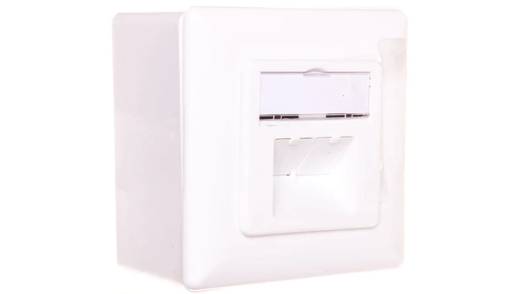 Gniazdo teleinformatyczne natynkowe 2x RJ45 STP kat. 6 DN-9006-N