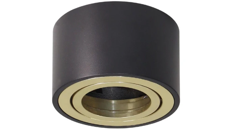 Oprawa Natynkowa HALOGENOWA Spot Ruchoma AMAT-S INSERT Okrągła CZARNO-ZŁOTA 52mm LUMILED