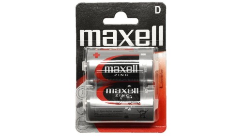 2 x bateria cynkowo-węglowa Maxell R20 / D (blister)