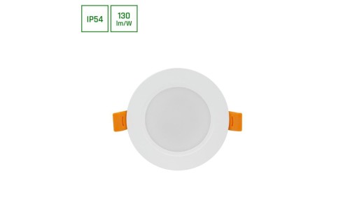 DURE 3 DOWNLIGHT 5W CW 230V 110st IP54 IK06 95x31 BIAŁY okrągła zasilacz zintegrowany