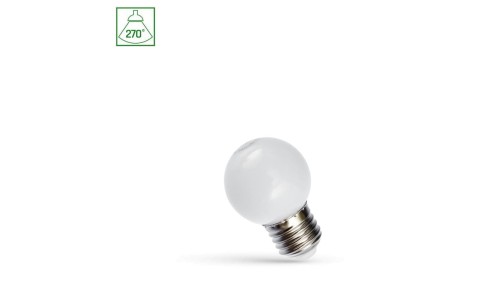 LED KULKA E-27 230V 1W BIAŁY SPECTRUM