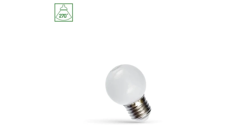 LED KULKA E-27 230V 1W BIAŁY SPECTRUM