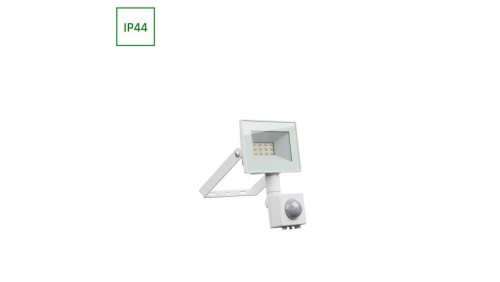 NOCTIS LUX 4 NAŚWIETLACZ 10W NW 230V IP44 94x150x53mm BIAŁY czujnik ruchu PIR