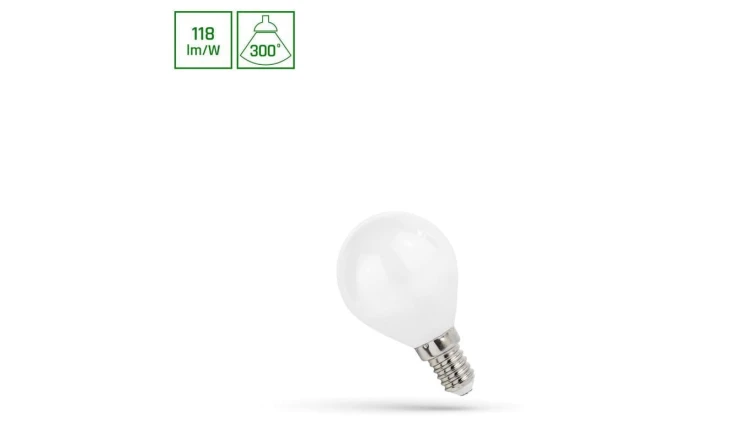 LED KULKA E-14 230V 5.5W COG NW MILKY SPECTRUM