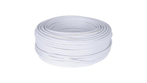 Kabel mieszkaniowy OMY / H03VV-F 2x1mm2 biały 300/300V giętki linka Elektrokabel /150m/