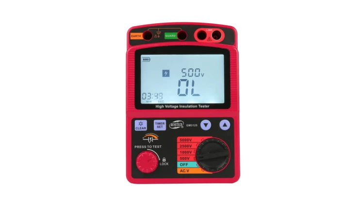 Miernik do pomiaru rezystancji izolacji wysokim napięciem 5,0kV tester cyfrowy LCD do instalacji elektrycznych GM3125 BENETECH