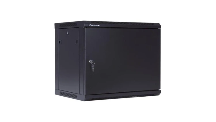 Szafa Rack wisząca 19 9U 450mm metalowe drzwi czarna