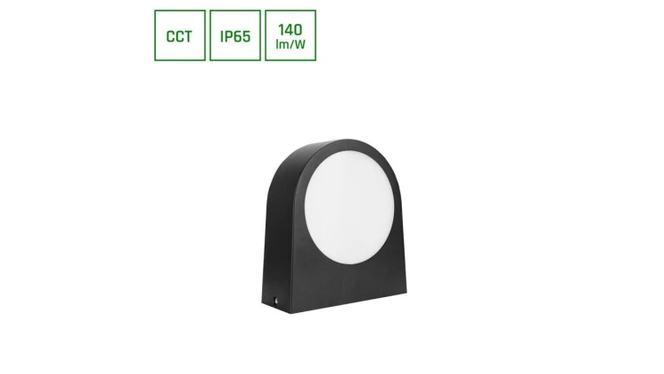 VERSA 15W CCT 230V 100ST IP65 70X180x196MM CZARNY ELEWACYJNA
