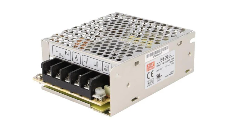 RS-35-5 Zasilacz impulsowy do wbudowania modułowy 35W 5VDC 7A