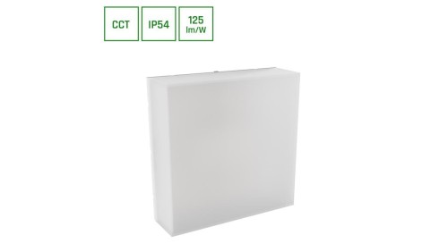 SCATOLLO 20W CCT 230V IP54 250x250x75MM BIAŁY ELEWACYJNA