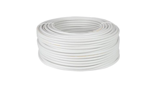 Kabel warsztatowy OWY / H05VV-F 2x0,75mm2 biały 300/500V giętki linka Elektrokabel /25m/