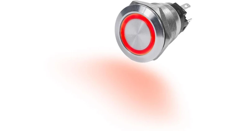 Przycisk podświetlany Blue Sea 12V LED Ring – OFF-ON, 10A