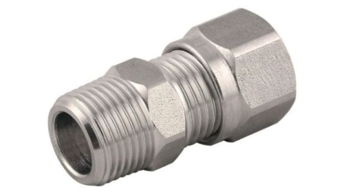 Adapter gwintowany prosty gwint – rura BSP 1/8 męskie Wciskane 6 mm RS PRO Złączka prosta 1/8 in Male