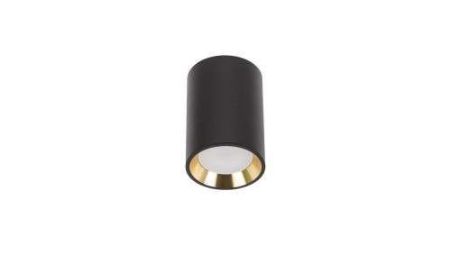 CHLOE GU10 MINI NATYNKOWA GU10 250V IP20 70x100mm CZARNY, ŚRODEK ZŁOTY okrągła