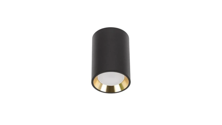 CHLOE GU10 MINI NATYNKOWA GU10 250V IP20 70x100mm CZARNY, ŚRODEK ZŁOTY okrągła