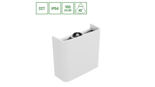 LUNARIX 1 KINKIET 2W CCT 230V IP54 RA90 110x100x40MM BIAŁY, ŚWIECI GÓRA/DÓŁ