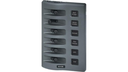 Panel Przełączników Blue Sea – 6 pozycji, 12V DC, IP 67