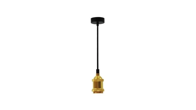 LAMPA wisząca Zawiesie z oprawką IL MIO NOLA E27 złoto 100cm kabel czarny