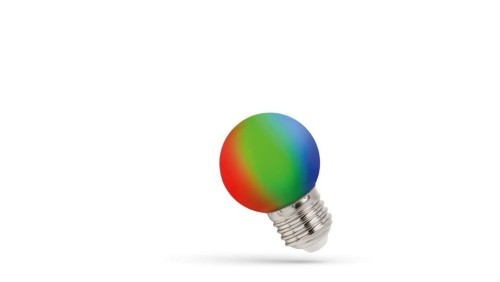 LED KULKA E-27 230V 1W RGB SPECTRUM