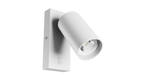 SQUALLA VARIOSA SWITCH GU10 KINKIET 230V IP20 55x100MM BIAŁY OKRĄGŁA