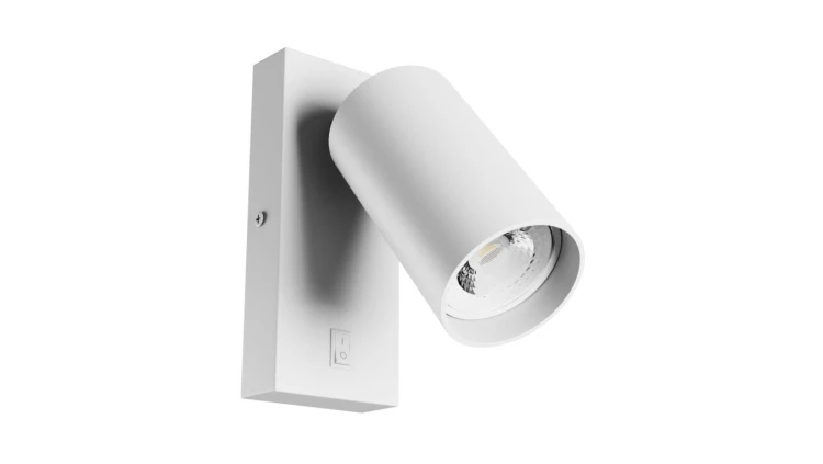 SQUALLA VARIOSA SWITCH GU10 KINKIET 230V IP20 55x100MM BIAŁY OKRĄGŁA