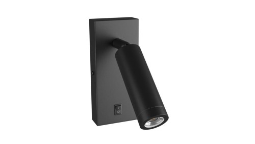 MADARA SLIM MR11 SWITCH KINKIET 230V IP20 38x95 + baza140x60x25 CZARNY z włącznikiem