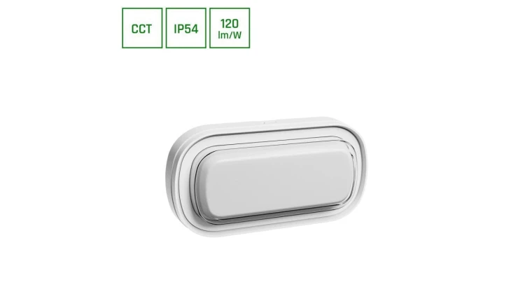 PASTILO 10W 3CCT 230V 120st IP54 IK10 205x105x47mm BIAŁY OWALNA