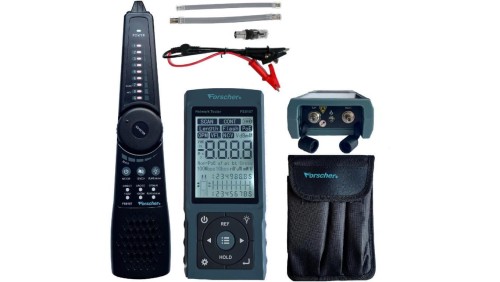 Tester kabli sieciowych RJ45 PREMIUM z pomiarem PoE, mocy optycznej długości przewodu FORSCHER FS8107