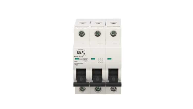 Wyłącznik nadprądowy 3P B 63A 6kA AC KMB6-B63/3 VDE 23170