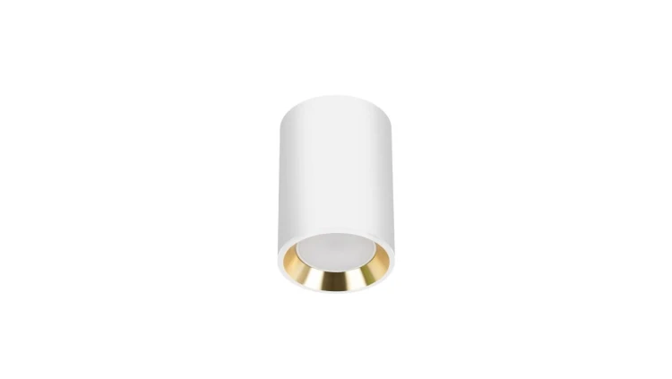 CHLOE GU10 MINI NATYNKOWA GU10 250V IP20 70x100mm BIAŁY, ŚRODEK ZŁOTY okrągła