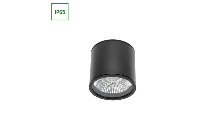 CHLOE AR111 NATYNKOWA GU10 250V IP65 120x115mm CZARNY okrągła nieruchoma