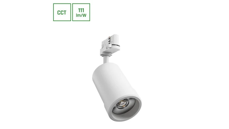 PAVA BASIC NA SZYNOPRZEWÓD 3F 20W 3CCT 230V 20-45ST IP20 RA80 84X136X185MM BIAŁY