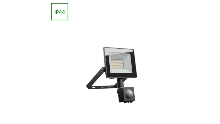 NOCTIS LUX 4 NAŚWIETLACZ 20W CW 230V IP44 116x174x53mm CZARNY czujnik ruchu PIR