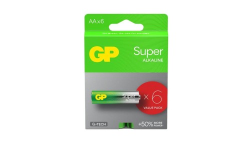 6 x bateria alkaliczna GP Super Alkaline G-TECH LR6 / AA