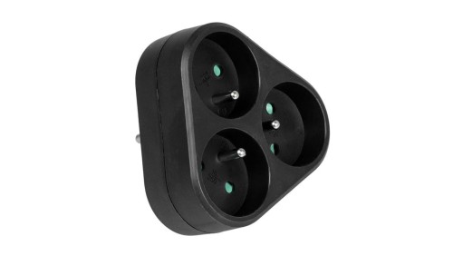 Rozgałęźnik sieciowy 3x 2P+0 3500W 230V czarny VA0133B VAYOX