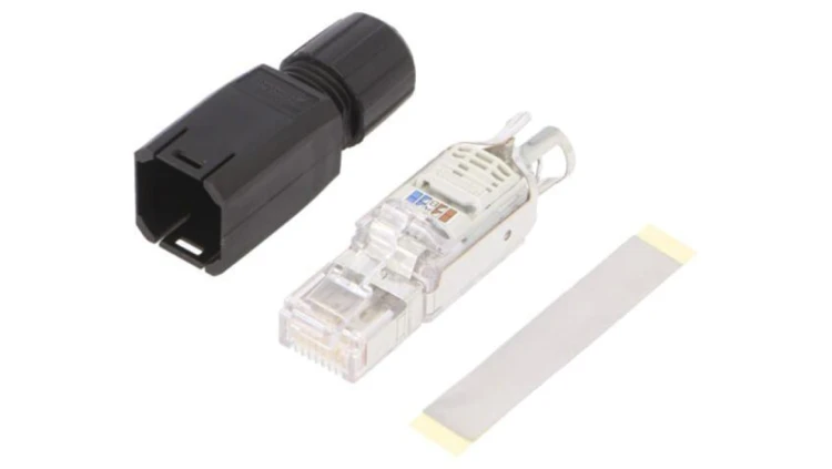 VS08RJ455QIP20BK Złącze RJ45, wtyk, il.pinów: 8, Kat: 5, złocony, 8p8c, 26AWG÷23AWG, IDC