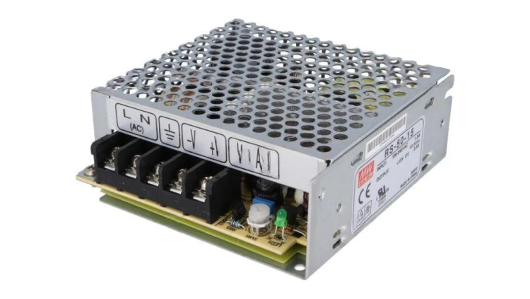 RS-50-15 Zasilacz impulsowy do wbudowania modułowy 50W 15VDC 3,4A