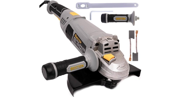 Szlifierka kątowa BESTEN BE-2930 230 mm 2400W Soft Start, 6500 obr/min, rękojeść obrotowa, zestaw akcesoriów