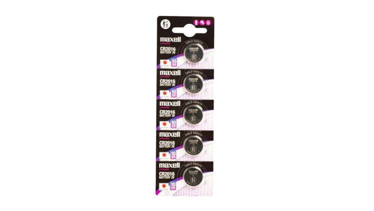 5 x bateria litowa Maxell CR2016