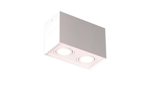 MAXLIGHT C0088 LAMPA SUFITOWA BASIC SQUARE BIAŁA PODWÓJNA