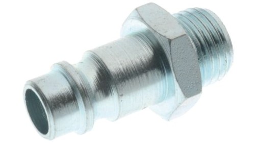 Adapter gwintowany prosty gwint – rura RS PRO 3/8 in Male rodzaj Męski Gwintowany, rura Mosiądz niklowany 3/8in