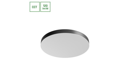 NYMPHEA OPTIMA BLACK 65W CCT 230V 120ST IP20 FI600X50MM BIAŁY CZARNY OKRĄGŁA