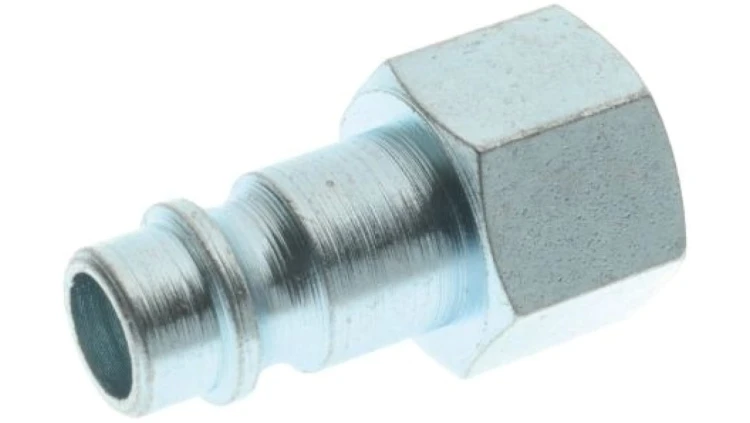 Adapter gwintowany prosty gwint – rura RS PRO 3/8 in Female rodzaj Żeński Gwintowany, rura Mosiądz niklowany 3/8in